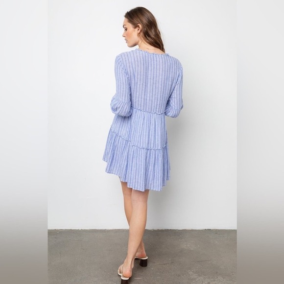 Rails Everly Dress in Ludlow Stripe Blue SZ.M - Picture 3 of 8